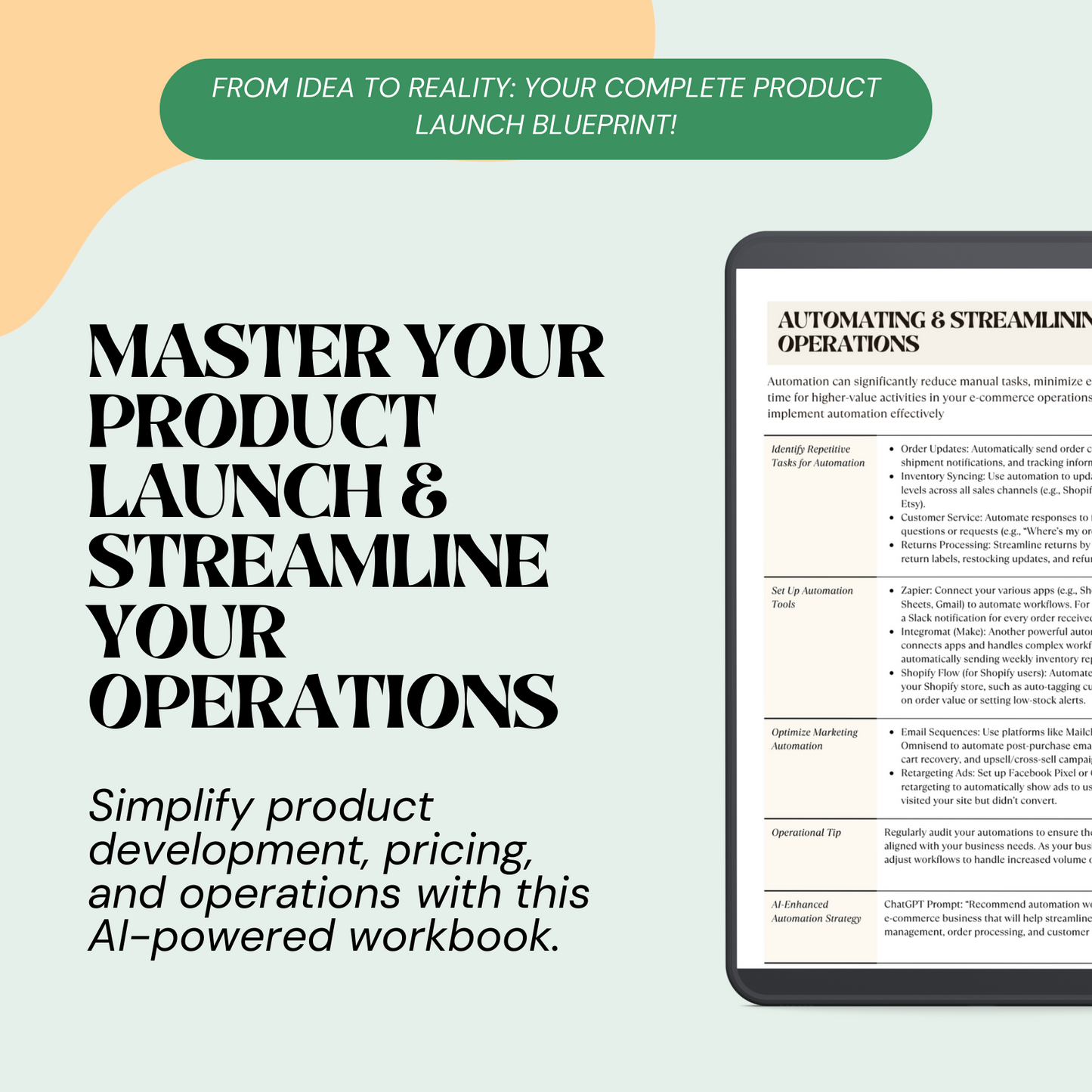 AI-Powered Product Launch Strategy & Operations Workbook