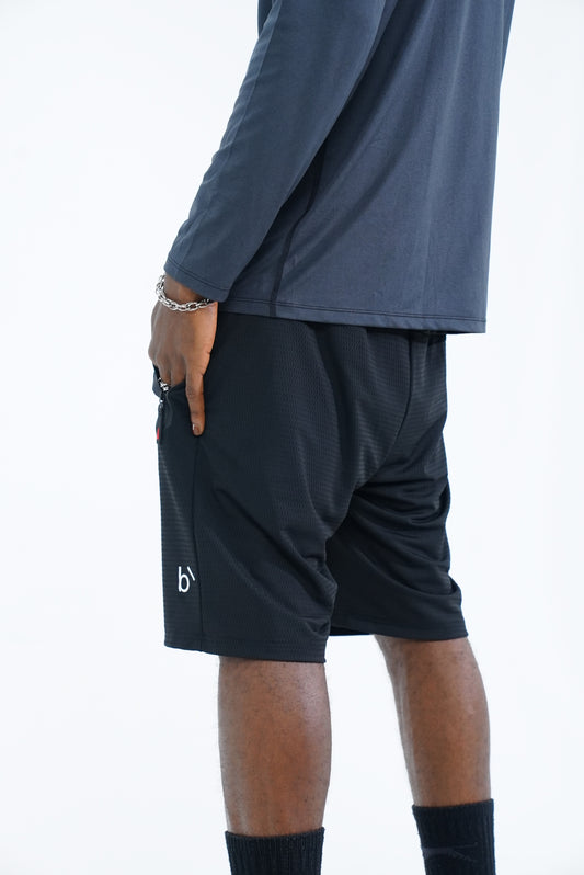essential zip shorts